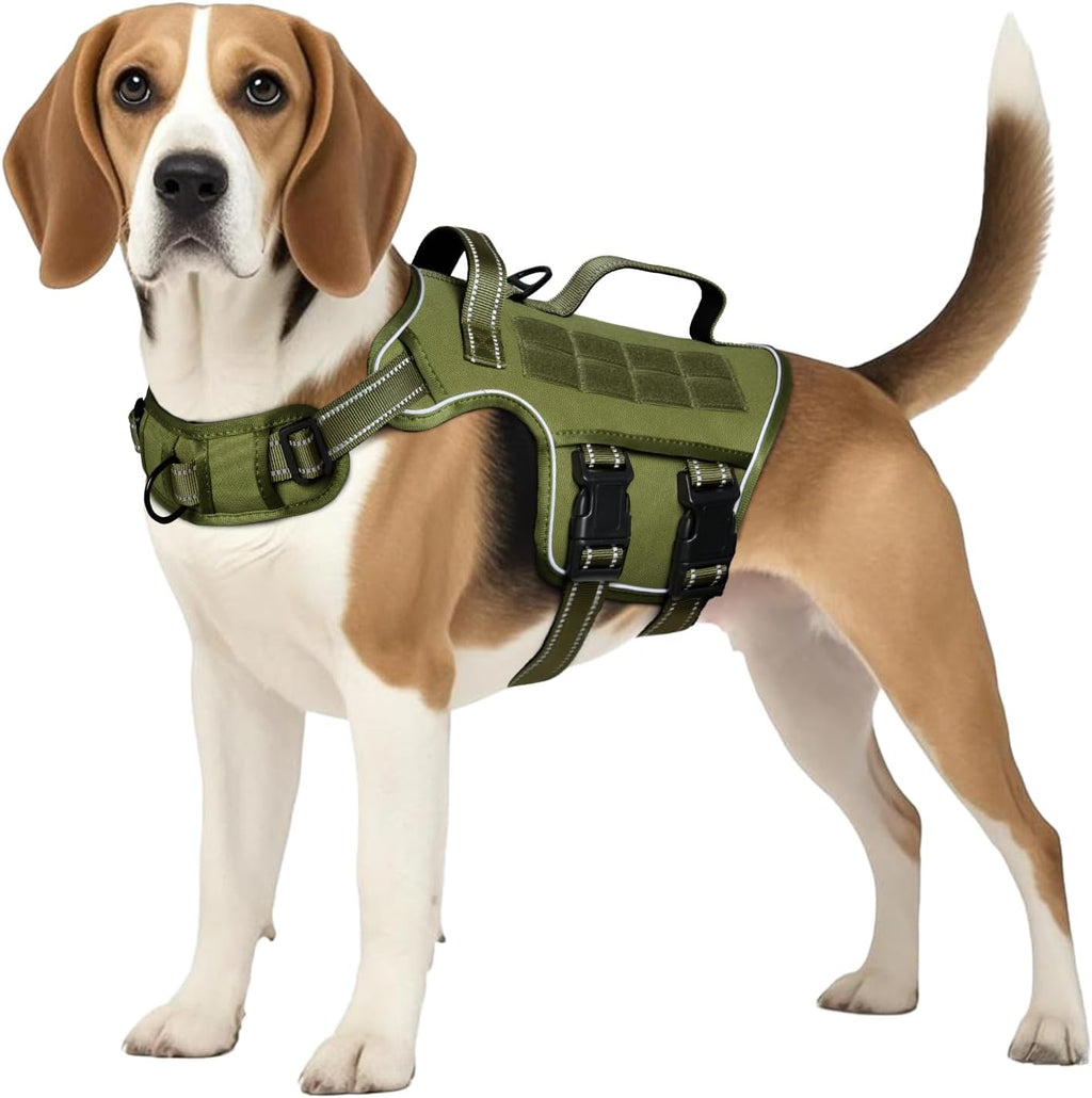Dog Harness for Large Dogs Heavy Duty, Tactical No Pull Dog Harness with Molle System, Easy On and Off Service Dog Vest, Breathable Padded, Adjustable Reflective Pet Vest for Walking Hiking Training - Image 13