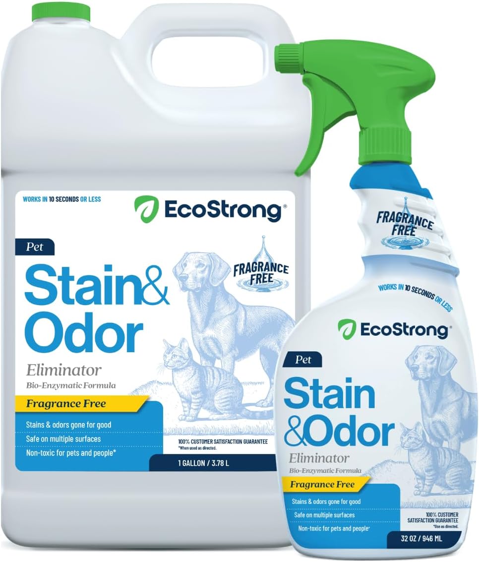 Eco Strong Pet Stain and Odor Remover - Pet Odor Eliminator, Urine Destroyer for Dogs, Pet Urine Enzyme Cleaner | Santel Woods - 128 oz - Image 14