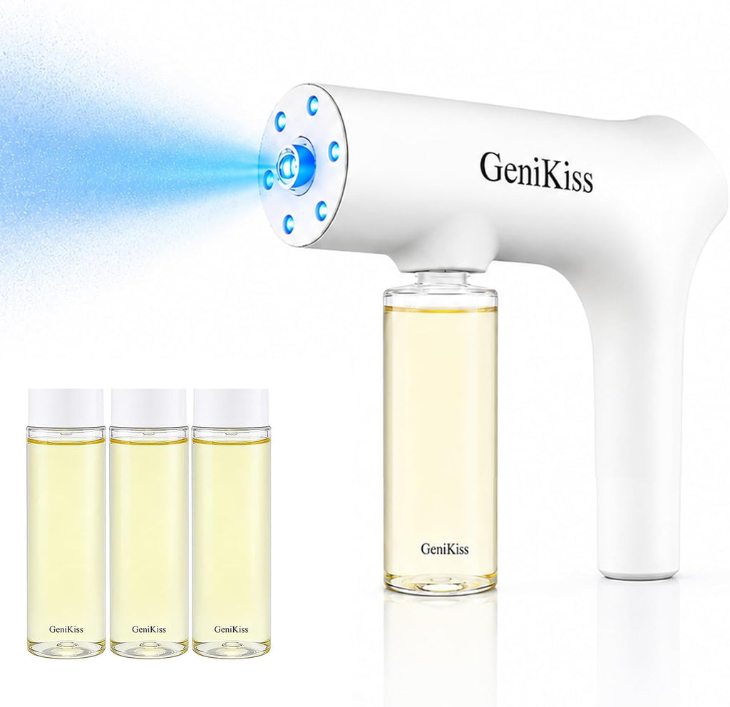 GeniKiss Nano Blue Light Deodorizer Spray Refill front view pet odor eliminator