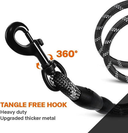Six foot long Taglory heavy duty dog walking lead laid out flat showing full length.
