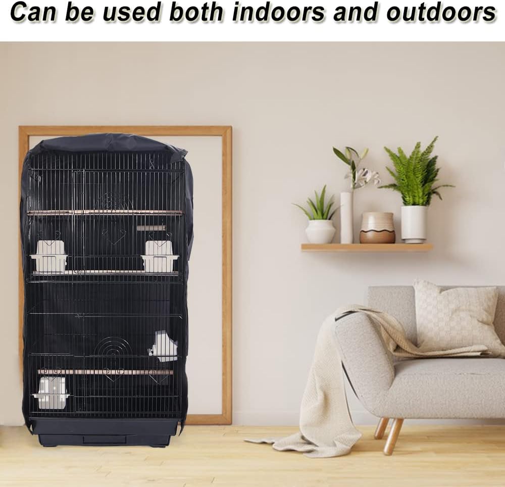 Folded Syooy bird cage cover showing machine washable polyester material.