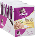 Whiskas chicken wet cat food individual three ounce pouch packaging