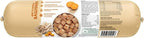 Healthy turkey and rice dog food roll ingredients label view