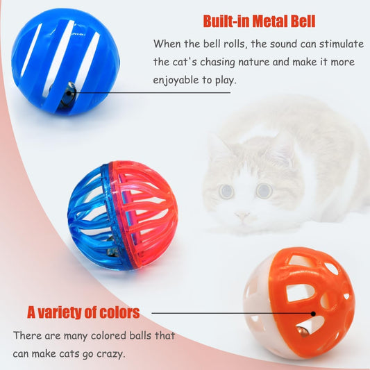 Assorted colors of Oodosi interactive bell ball cat toys