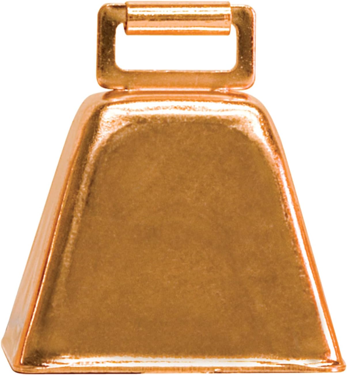 Weaver Leather Livestock Copper Plated Small Cow Bell front view showcasing the high-quality metallic finish.