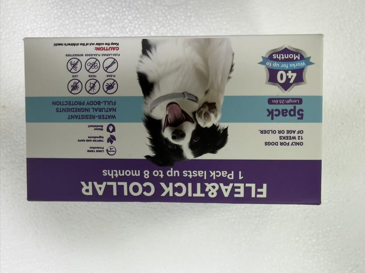 Wiiks&Wooks Flea and Tick Collar for Dogs, 5 Packs Flea Collar for Dogs for 40 Months Protection, Waterproof & Adjustable Flea and tick Prevention Collar for Small Medium Large Dogs & Puppies, Grey - Image 9