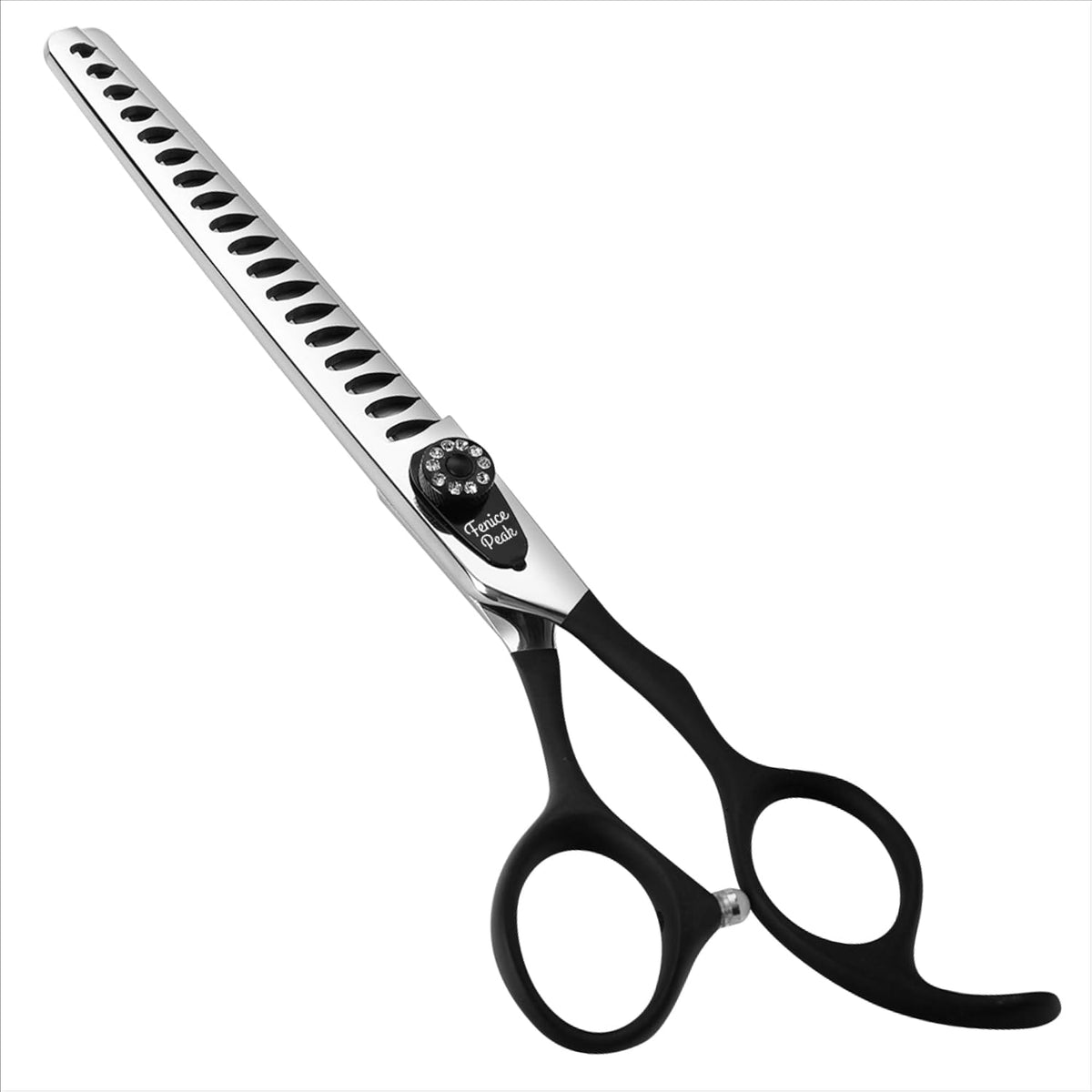 7.0'' Professional Dog Grooming Scissors Set with Black Non-Slip Handle 440C Stainless Steel Straight Thinning Curved Chunker Shears 4pcs Set for Pet Grooming Services - Image 12