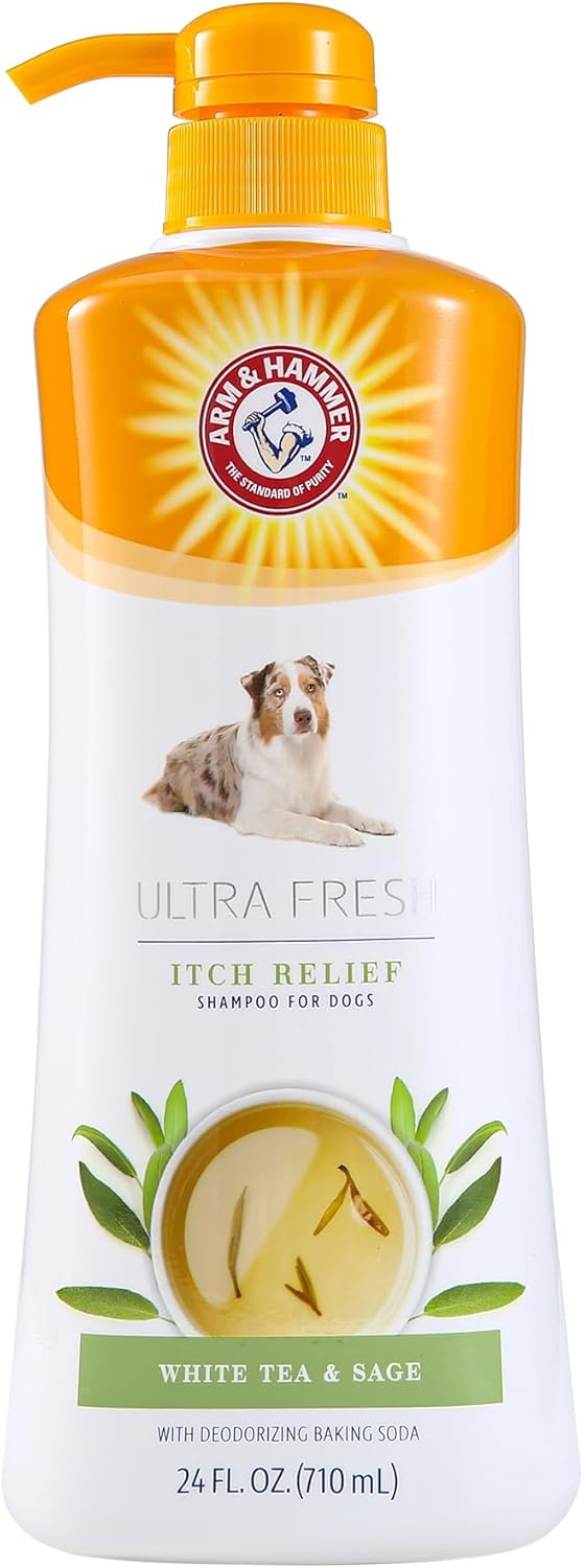 Arm & Hammer Ultra Fresh 2 in 1 Detangling Dog Shampoo and Conditioner Baking Soda Deodorizer Moisturizing Pet Wash Tangles Odor Control Cucumber Prickly Pear Scent 24 FL OZ Pump Daily Grooming - Image 12