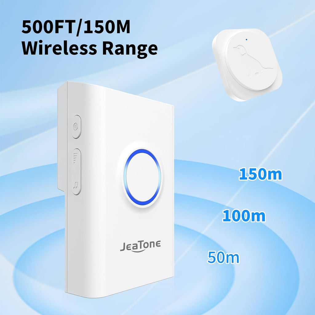 Dog interacting with JeaTone potty training bell button