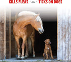 Side view of Manna Pro Pro-Force detailing usage instructions for horses and dogs