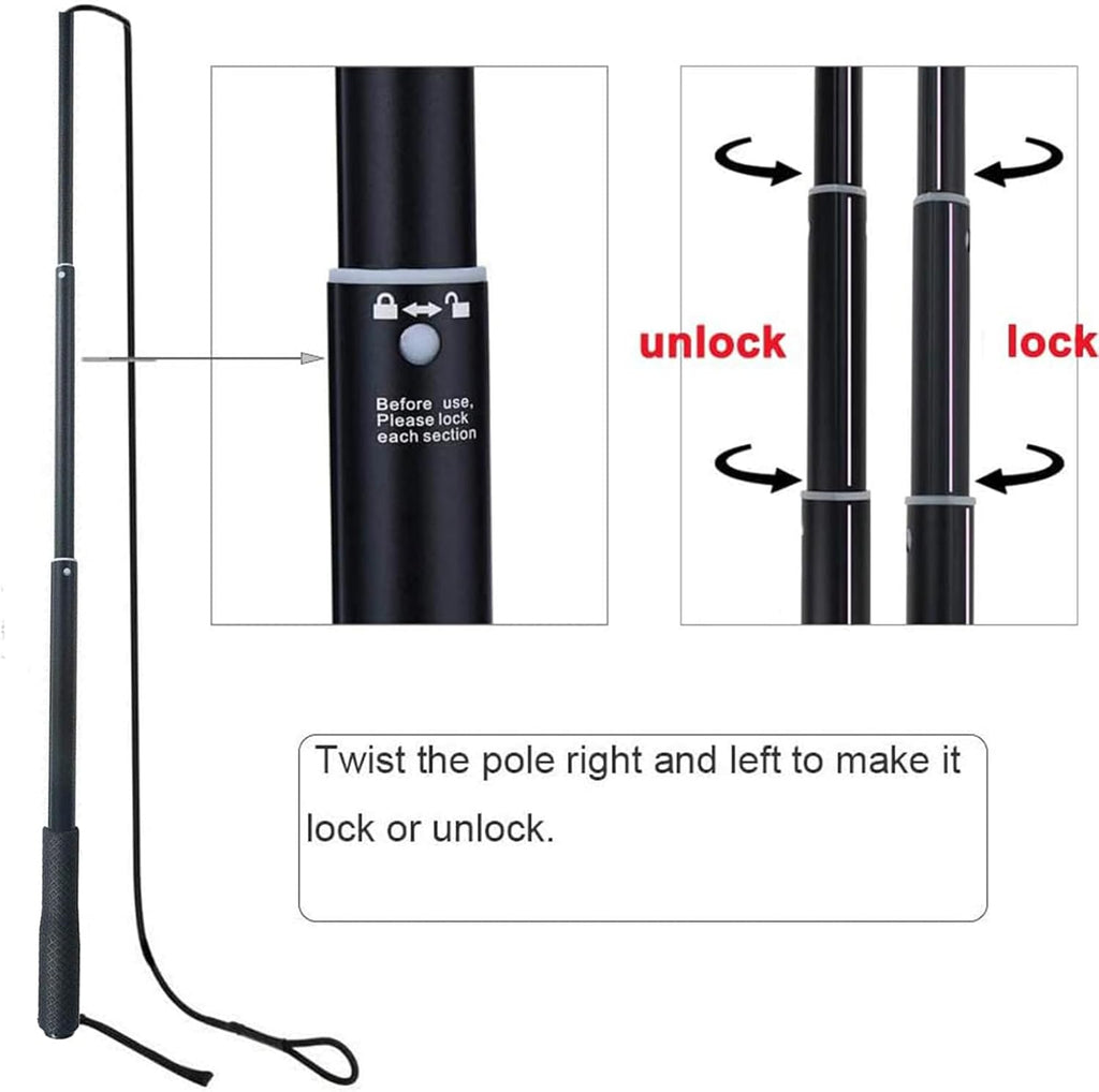 ASOCEA puppy training stick kit including two interchangeable cotton blend braided ropes and non-slip handle detail