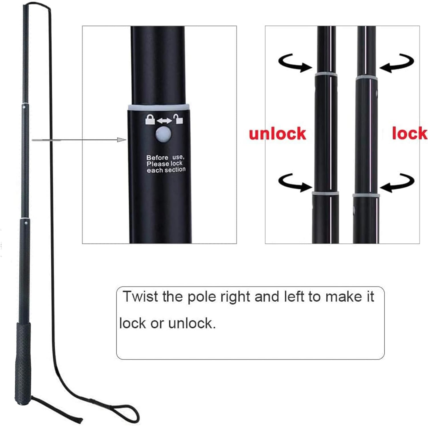 ASOCEA puppy training stick kit including two interchangeable cotton blend braided ropes and non-slip handle detail