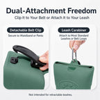 Zbborq dog treat bag attached to leash carabiner