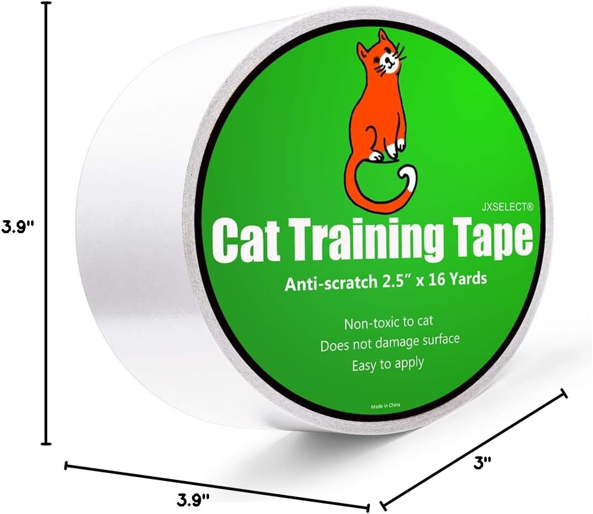 Anti-Scratch Tape for Furniture - Stop Cats from Scratching Couch, Chair Corners, Door Frames, Countertops, and Carpets, Clear Double-Sided Cat Training Tape, 2.5" x 16 Yards Roll - Image 9