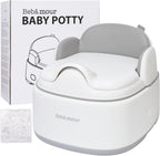 Bebamour 3-in-1 potty training toilet front view in grey