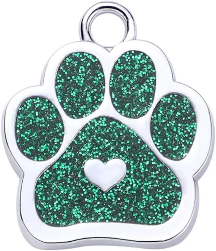 Durable imported anti lost pet name plate in sparkling pink.