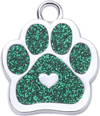 Durable imported anti lost pet name plate in sparkling pink.