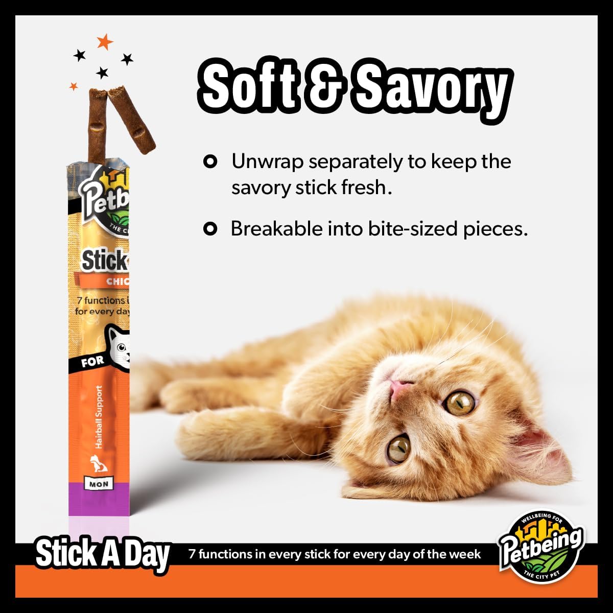 Nutritional panel and health benefits breakdown of Petbeing cat treats