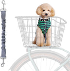 Dog Seat Belt for Bike Basket, Retractable Bicycle Dog Seatbelt, Elastic Pet Safety Leash Harness for Cat, Dog Leash Extension Attachment Shock Absorbing Lead Extension Absorber (Black) - Image 12