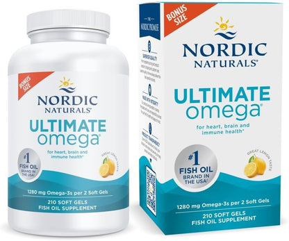 Nordic Naturals Ultimate Omega, Lemon Flavor - 60 Soft Gels - 1280 mg Omega-3 - High-Potency Fish Oil Supplement with EPA & DHA - Promotes Brain & Heart Health - Non-GMO - 30 Servings - Image 11