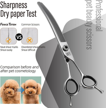 DRGSKL Fenice Totem professional pet shears ergonomic handle rings