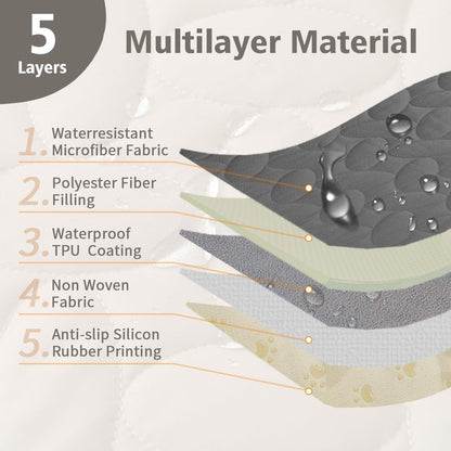 Ameritex premium quilted microfiber dog blanket in dark grey color option.