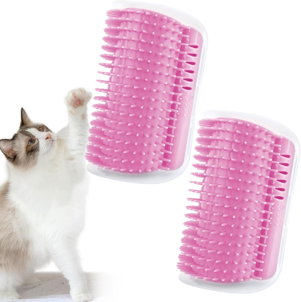 Tiny Pets cat self groomer two pack packaging contents including adhesive strips and screws