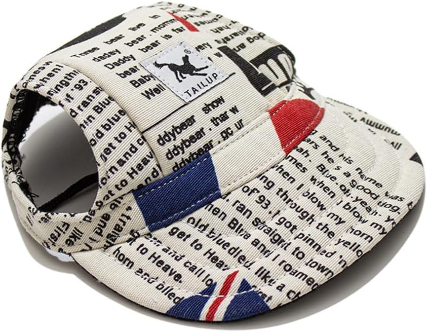Back view of leconpet adjustable dog hat