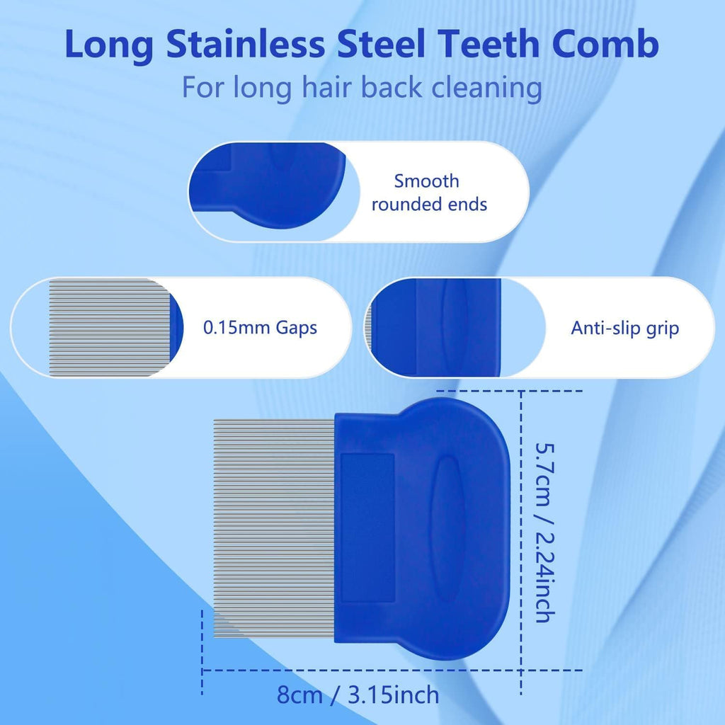 FUYIHGL long stainless steel teeth pet grooming comb ideal for detangling long dog and cat fur.