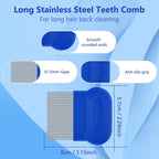 FUYIHGL long stainless steel teeth pet grooming comb ideal for detangling long dog and cat fur.
