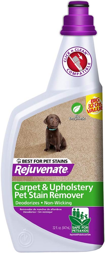 Eco friendly carpet cleaner spray removing tough stains overnight with damp cloth