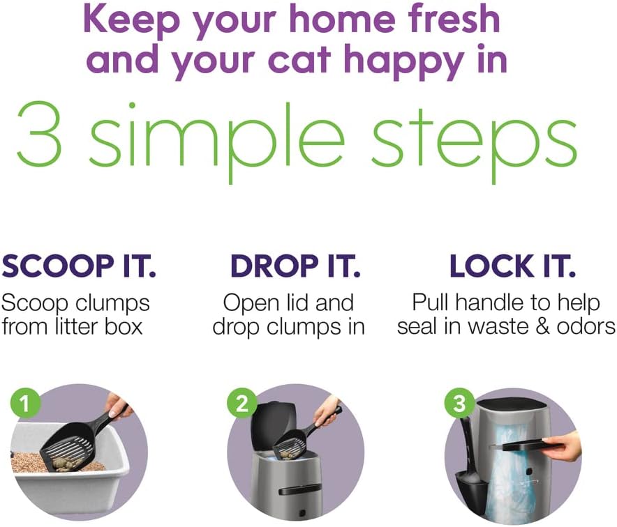 Litter Genie pail shown in a clean home interior setting