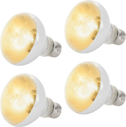 Calpalmy reptile heat lamp bulbs four pack front packaging view