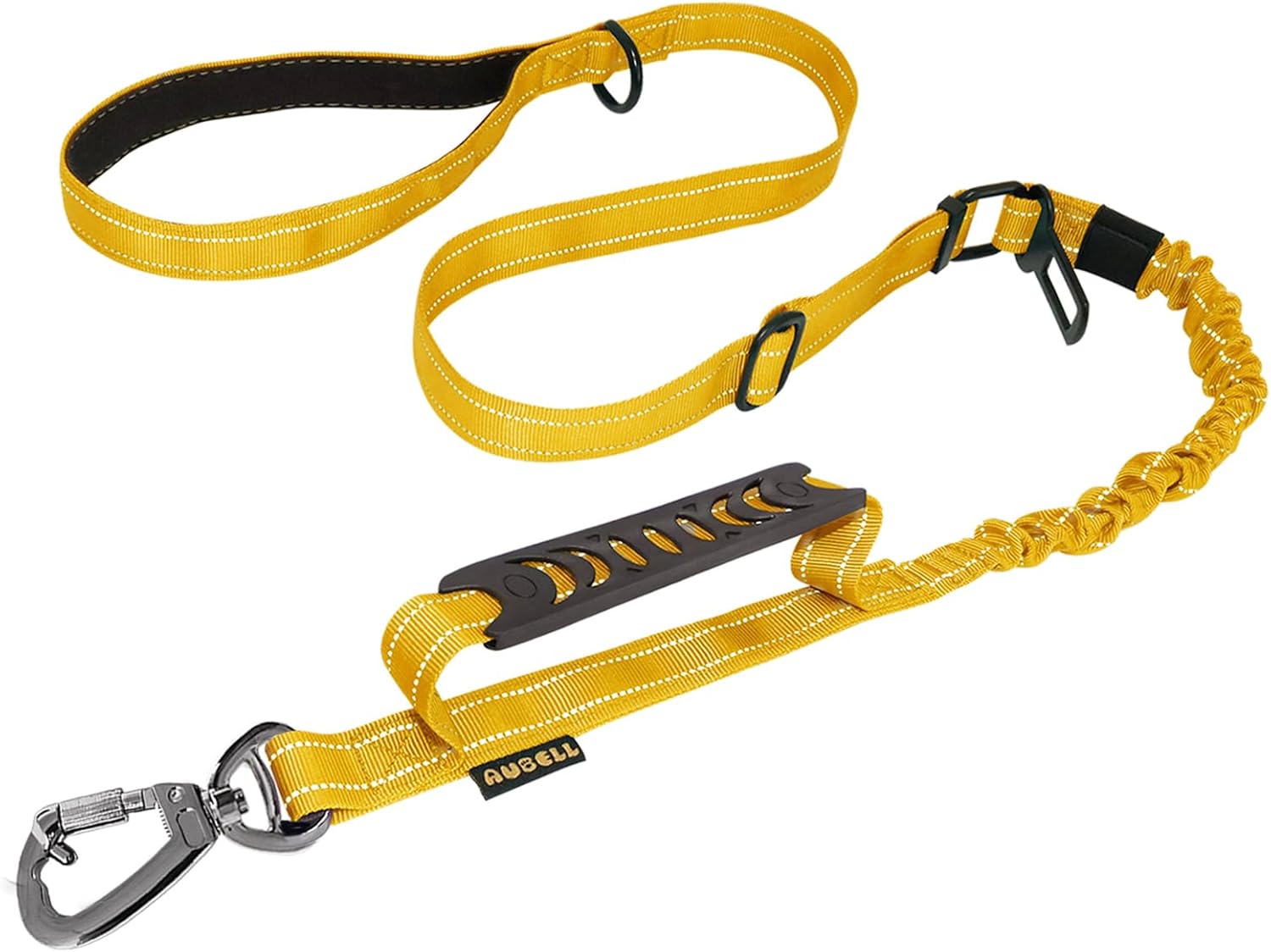 AUBELL Tactical Dog Leash Heavy Duty,4-6ft Reflective Strong No Pull Bungee Leash for Medium Large Dogs with Comfortable Padded Double Handle,Car Seat Belt,360 Degree Rotating Carabiner,Pink - Image 11