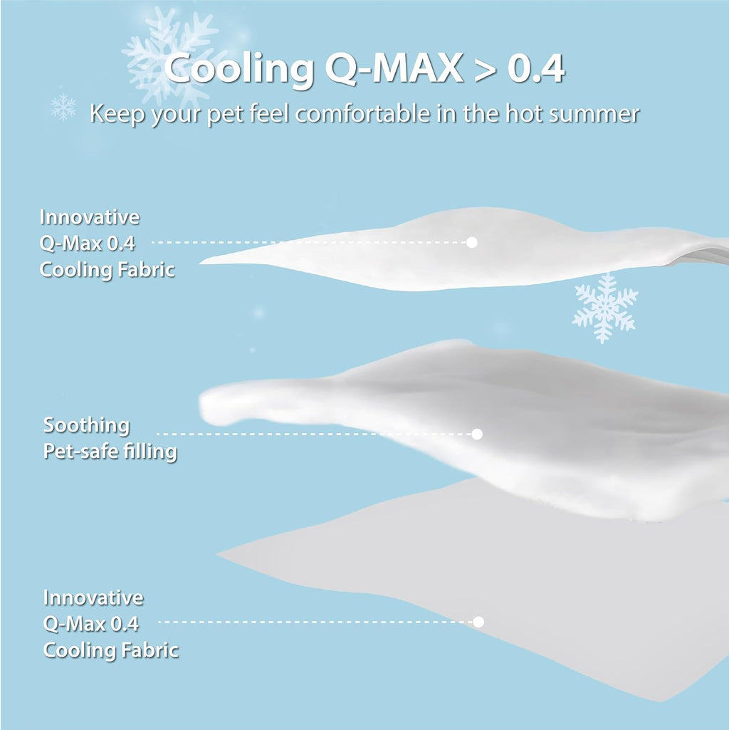 ZAKAPAWS summer cold pet throw mat waterproof layer close up view