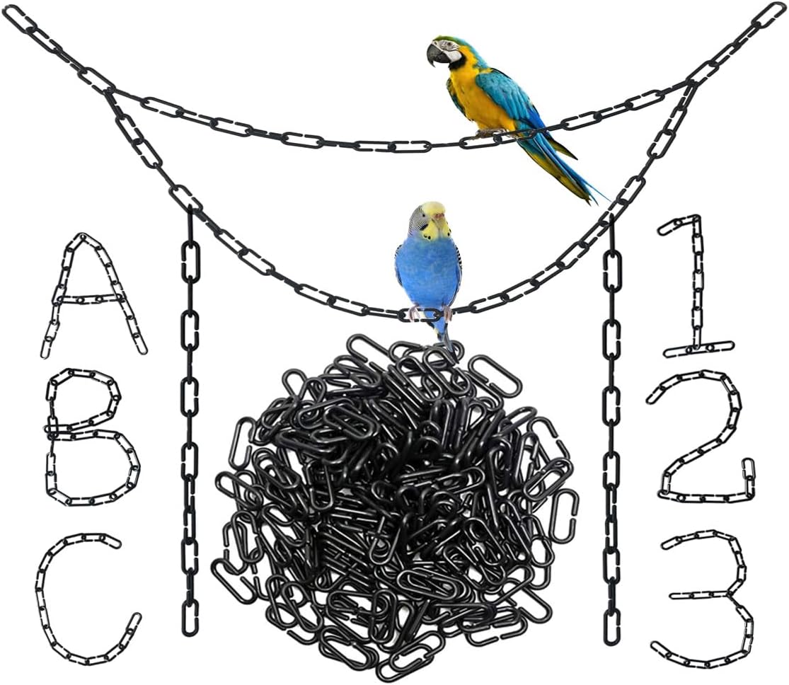 200Pcs Rainbow C-Clips Plastic Chain Links for Birds & Small Pets | Non-Toxic Safe & Durable. Chew-Resistant For Indoor/Outdoor. C-Clip Snaps Together Easily. Plastic Chain Toy For Small Pets - Image 10