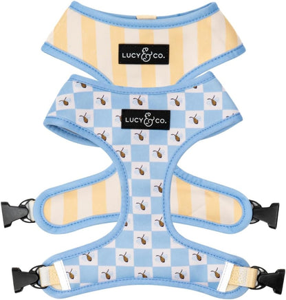 Lucy & Co. Reversible Dog Harness - Water-Repellent Neoprene, Dual-Print Design, Easy Swap Style, Adjustable Comfort Fit - Cheery Cherries Reversible Harness - Large - Image 10
