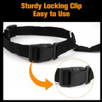 Dog car seat belt showing elastic bungee buffer detail