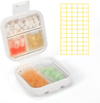 Zannaki Dynippy Daily Pill Organizer front view white portable medicine container