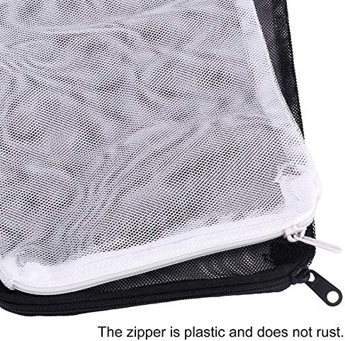 Close up of corrosion resistant plastic zipper on DEPEPE filter bag