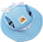 Close up of breathable ear holes on Leconpet pet sun hat