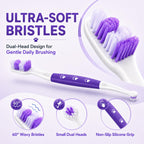 Vvhomife dog toothbrush 60 degree wavy bristles