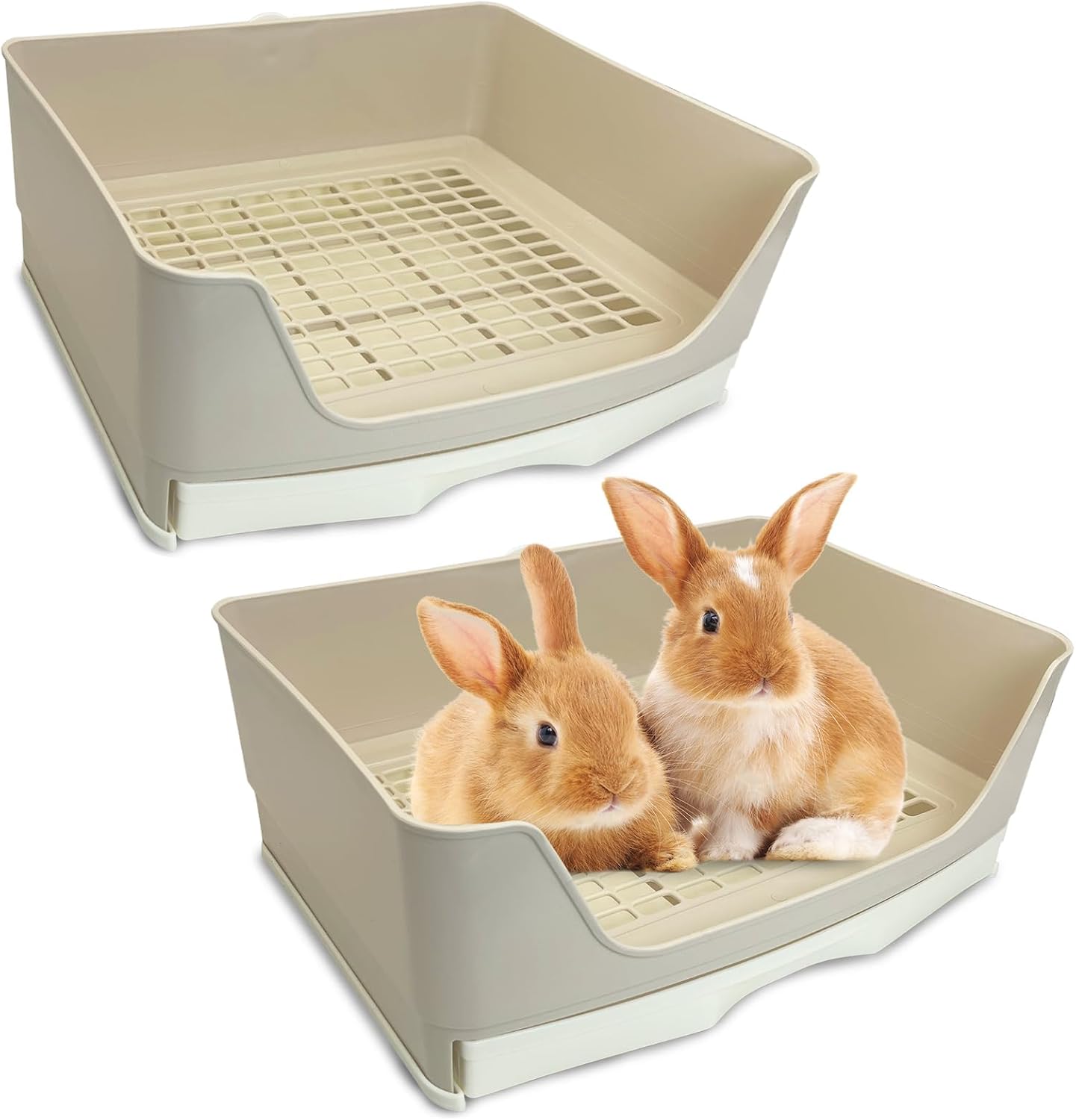 kathson Large Rabbit Litter Box Trainer, Potty Corner Toilet with Drawer Bigger Pet Pan for Adult Hamster, Guinea Pig, Ferret, Galesaur, Bunny and Other Animals (Brown) - Image 10