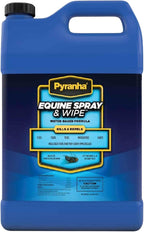 Tack Shack Pyranha horse insecticide spray back label containing complete usage instructions