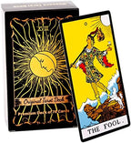 Close up of Vitacera tarot cards showing premium 350 GSM card stock