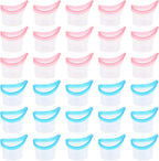 BUWUSMU 30 piece silicone eye wash cups front view for eye cleansing.