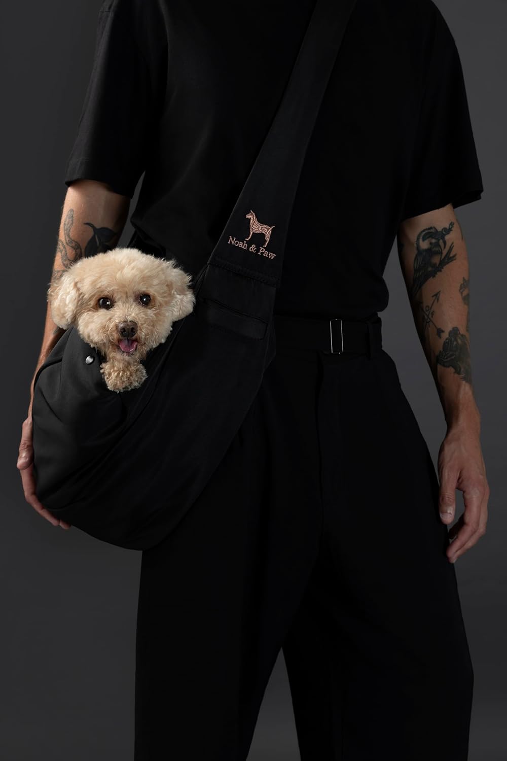 Side view of Noah and Paw sling with magnetic pocket