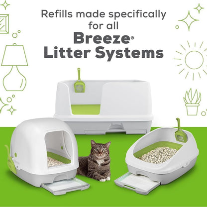 Premium feline moisture wicking pads and unscented zeolite pellets kit display