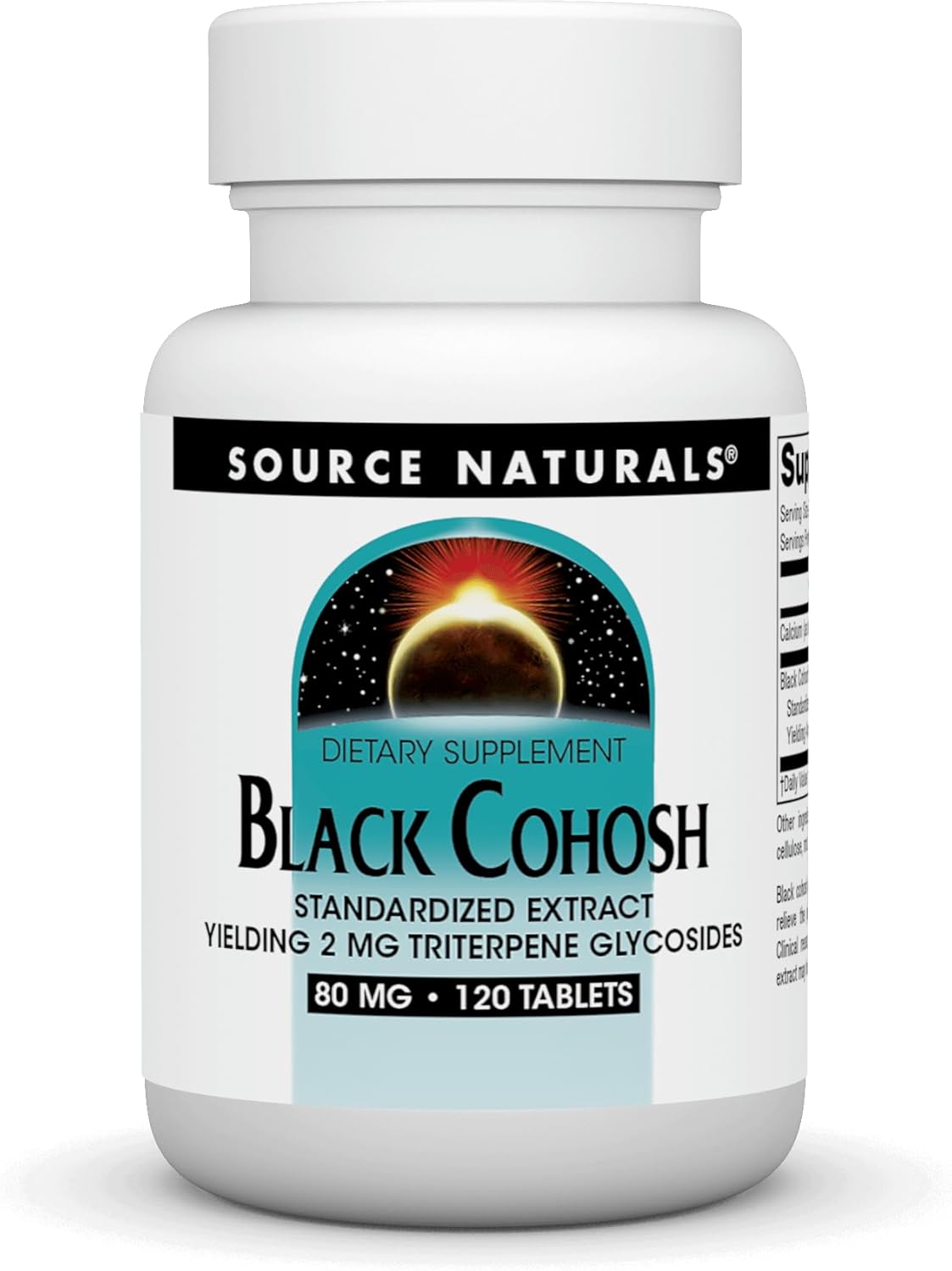 Source Naturals Black Cohosh Extract 120 Tablets front bottle view
