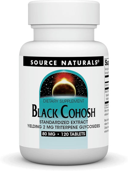 Source Naturals Black Cohosh Extract 120 Tablets front bottle view